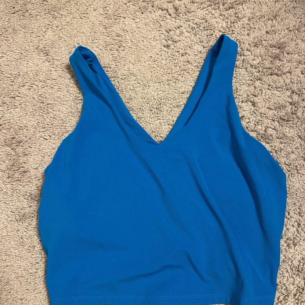All in Motion Bright Blue Athletic Longline Bra/Athletic Tank